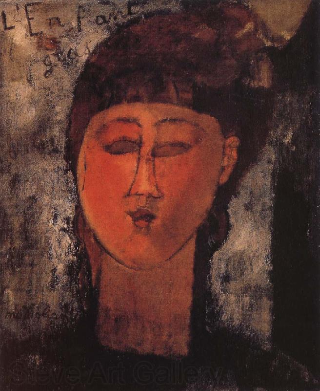 Amedeo Modigliani Girl with Braids Spain oil painting art